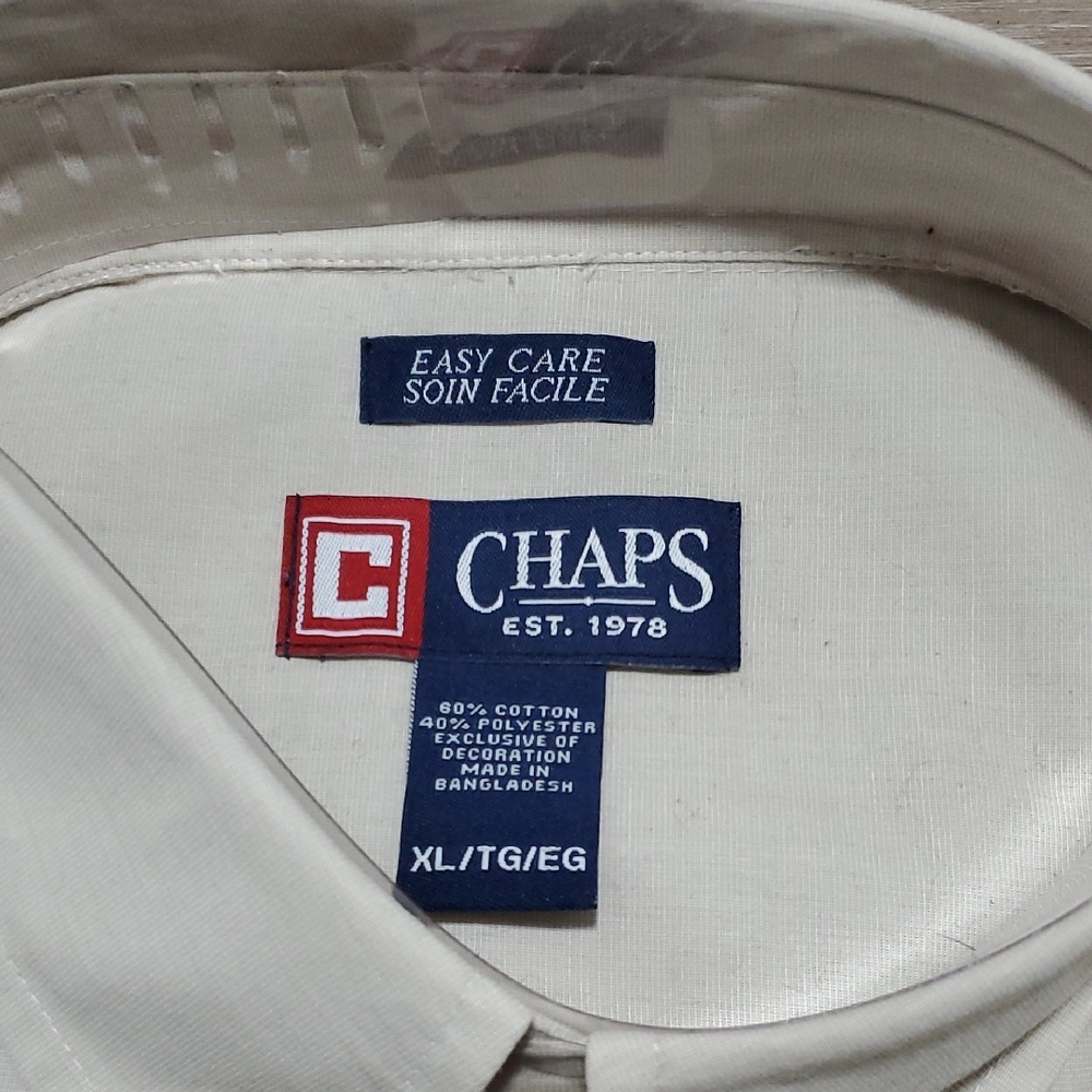 Chaps Men's Cream Shirt